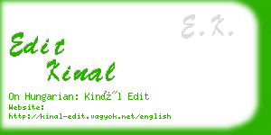 edit kinal business card